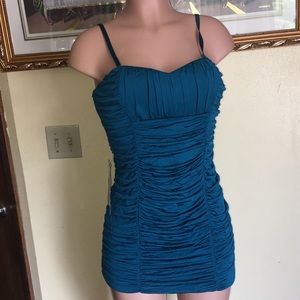 Blue mini dress